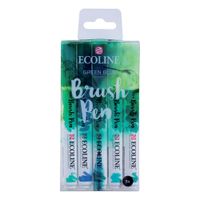 Ecoline Brush Pen Set of 5 Green Blue