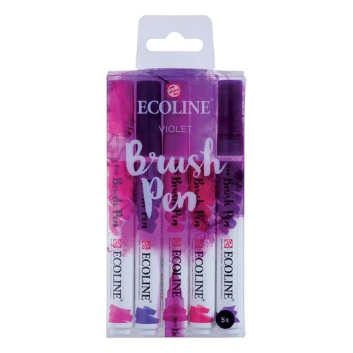 Image of Ecoline Brush Pen Set of 5 Violet