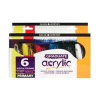 Daler Rowney Graduate Acrylic Paint Primary Set 6 x 75ml