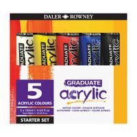 Daler Rowney Graduate Acrylic Paint Starter Set 5 x 120ml