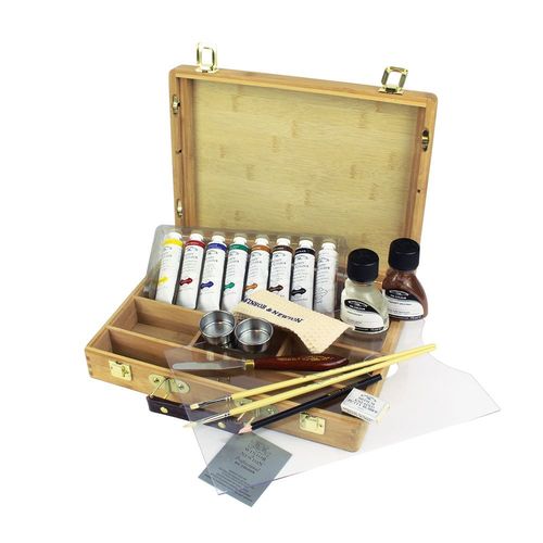 Image of Winsor & Newton Artists' Oils Bamboo Box Set
