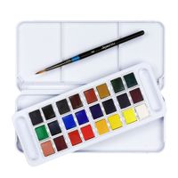 Daler Rowney Aquafine Watercolour Paint 24 Half Pan Set