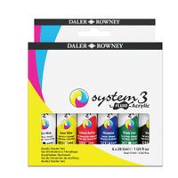 Daler Rowney System 3 Fluid Acrylic Paint 6 x 29ml Set