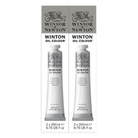 Winsor & Newton Winton Oil Paint 200ml Titanium White Twin Pack