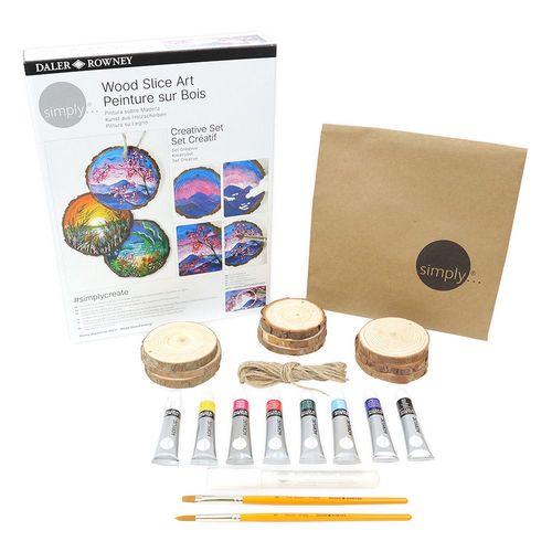Image of Daler-Rowney Simply Creative Wood Painting Set