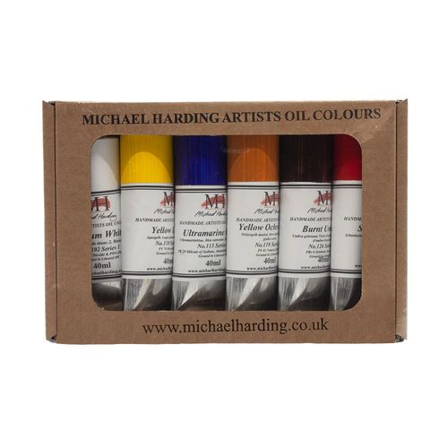Image of Michael Harding Artists Oil Paint 6 Tube Introduction Set