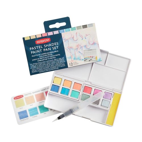 Image of Derwent Pastel Shades 12 Paint Pan Set