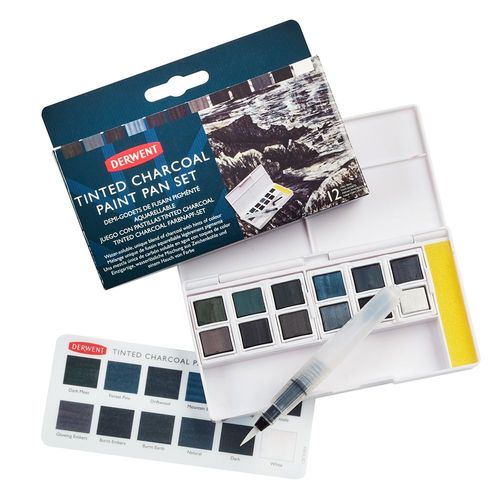 Image of Derwent Tinted Charcoal Paint Pan Set