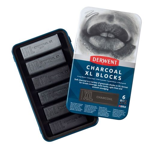 Image of Derwent Charcoal XL Blocks Tin