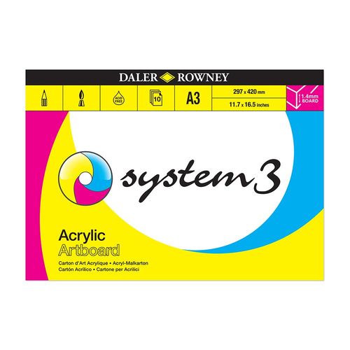 Image of Daler Rowney System 3 Acrylic Artboard Pad