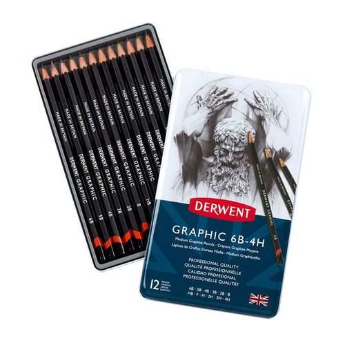Image of Derwent Graphic Pencils Tins of 12