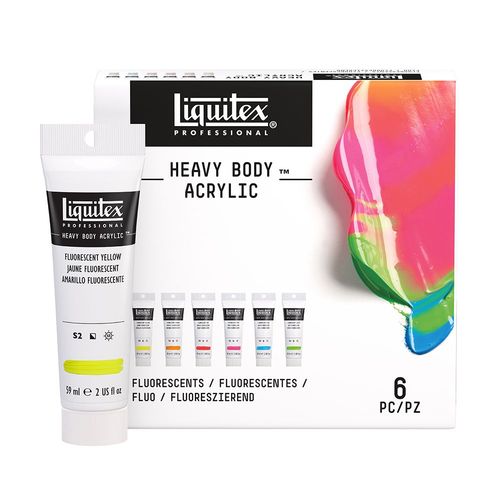 Image of Liquitex Professional Heavy Body Fluorescent Acrylic Set