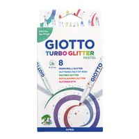 Giotto Turbo Glitter Pens Set of 8 Pastel Colours