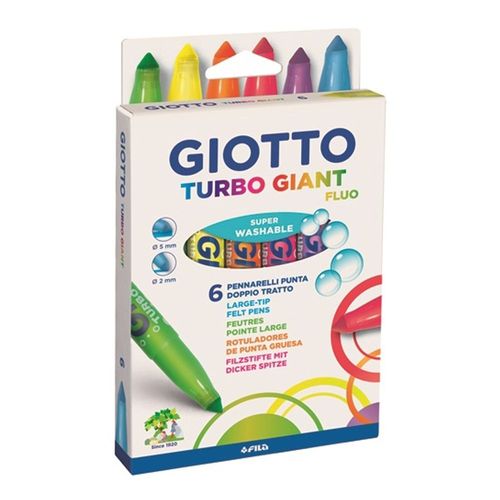 Image of Giotto Turbo Giant Fluorescent Fibre Pens Set of 6