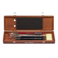 da Vinci Watercolour Brush Set in Dark Wooden Box