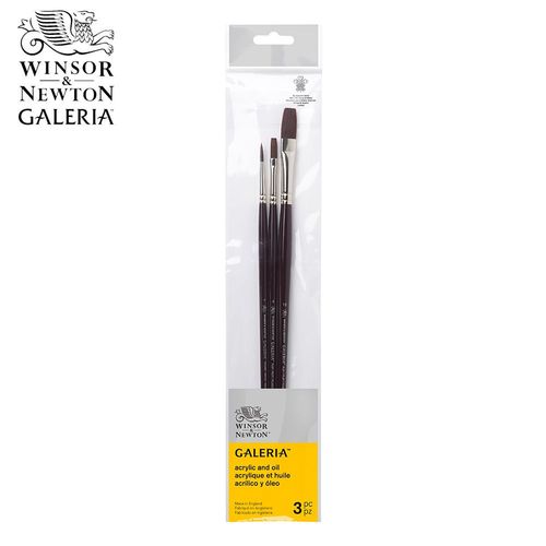 Image of Winsor & Newton Galeria Long Handle Brushes Set of 3