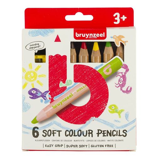 Image of Bruynzeel Soft Colouring Pencils Set of 6