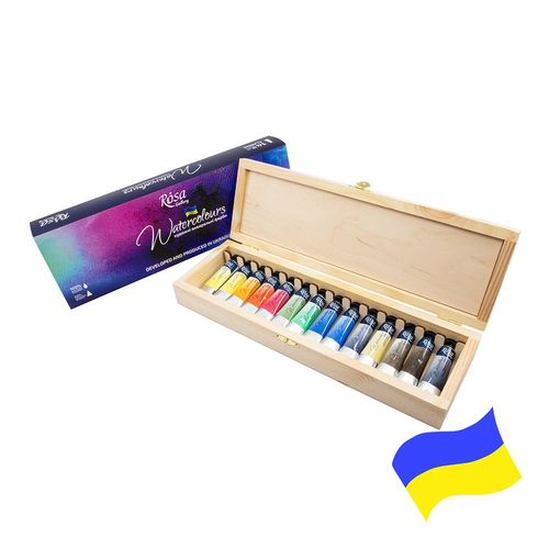 Image of Rosa Gallery Watercolour Wooden Box Set 14 x 10ml Tubes