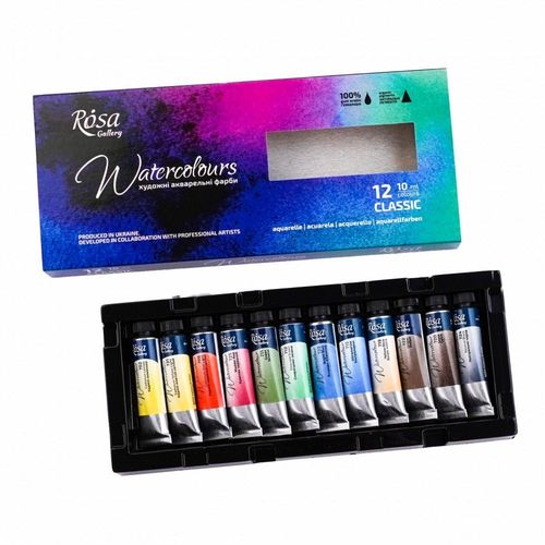 Image of Rosa Gallery Watercolour Classic 12 x 10ml Tube Set