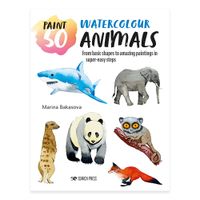 Paint 50 Watercolour Animals by Marina Bakasova