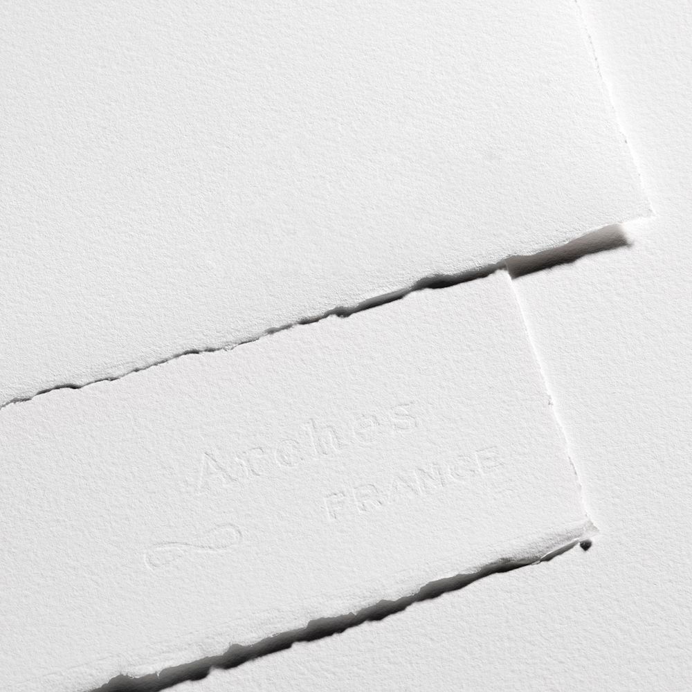 Arches Watercolor Paper - 22 inch x 30 inch, Bright White, 300 lb, Hot Press, Single Sheet
