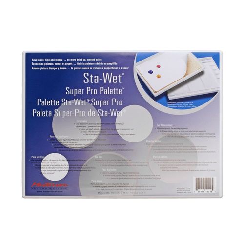  Masterson Sta-Wet Stay Wet Palette - Premier Acrylic Based  Paint Kit, Keeps Wet Paint Fresh For Days, 12 X 16 Inch Artist Palette