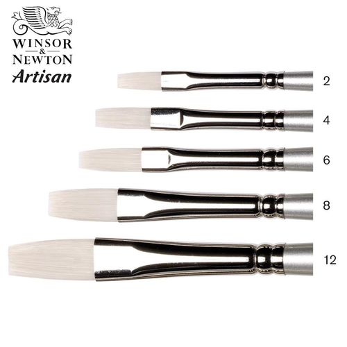 Image of Winsor & Newton Artisan Brushes - FLAT - Long Handle
