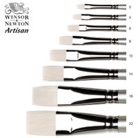 Winsor & Newton Artisan Brushes - Short Flat Long Handle