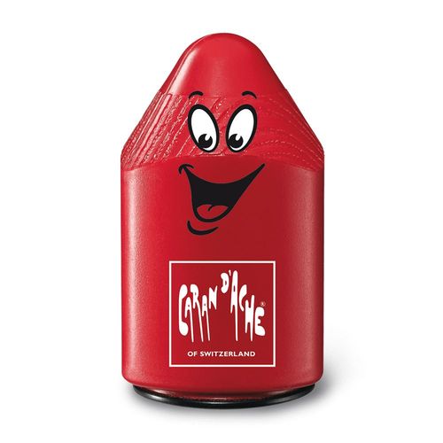 Image of Caran d'Ache 2 Hole Red Smiley Face Pencil Sharpener