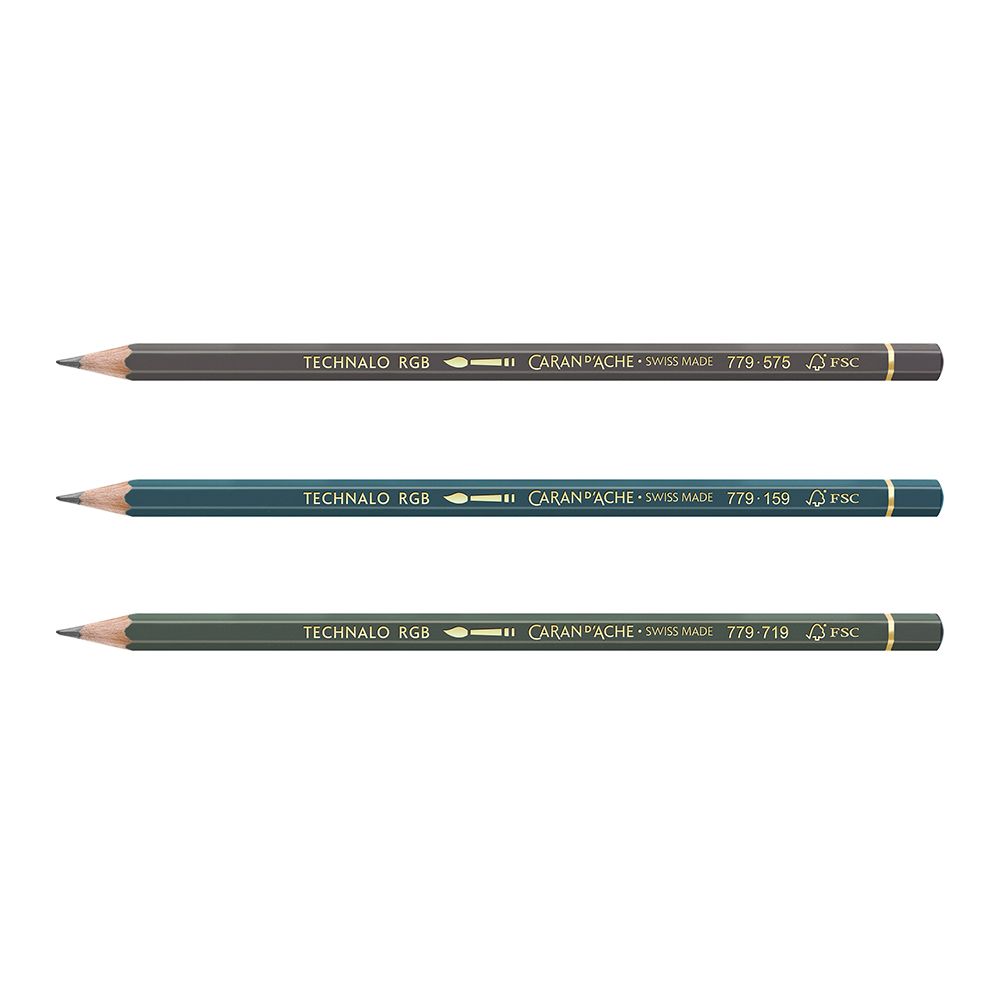 Caran d'Ache Technalo RGB Coloured Water Soluble Pencils