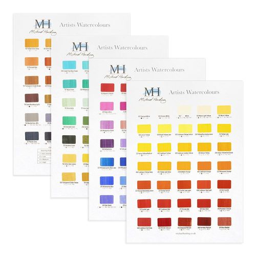 Image of Michael Harding Artists Watercolour Hand Painted Colour Chart