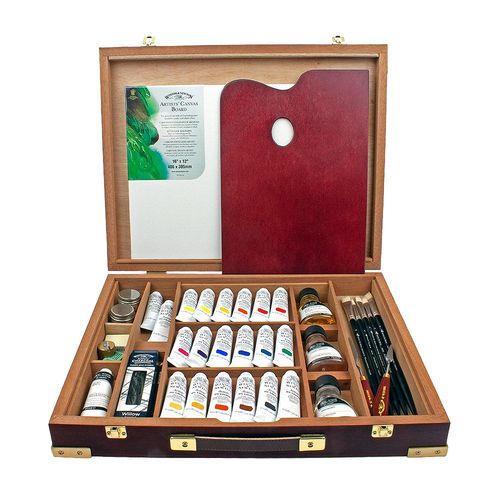 Image of Winsor & Newton Cheltenham Luxury Wooden Oil Box Set
