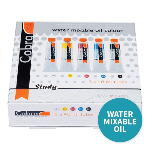 Image of Cobra Study Water Mixable Oils Mixing Set 5 x 40ml