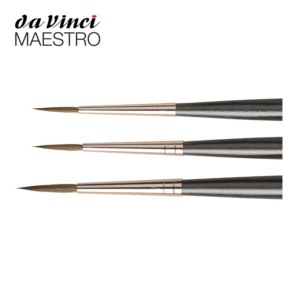 Da Vinci Maestro Kolinsky Brush - Long Liner, Short Handle, Size 6