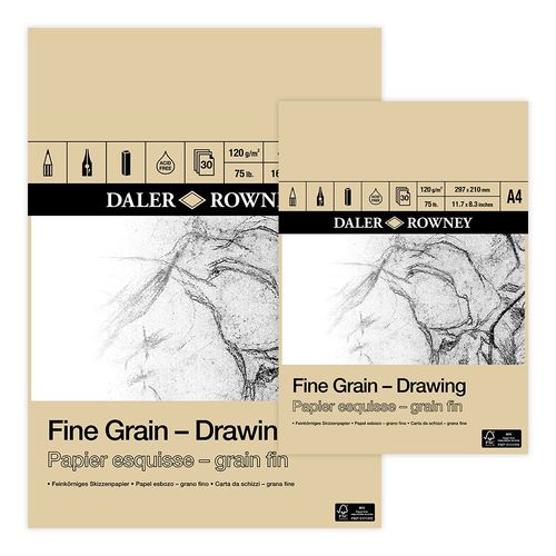 Image of Daler Rowney Fine Grain Drawing Pad 120gsm