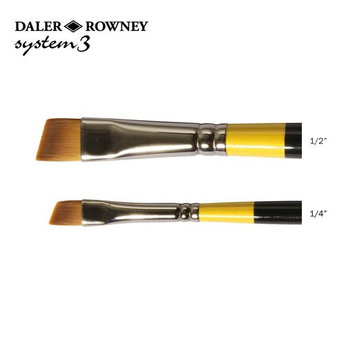 Image of Daler Rowney System 3 Acrylic Brushes SY57 Angle Shader