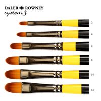 Daler Rowney System 3 Acrylic Brushes SY67 Filbert