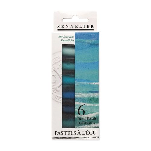 Image of Sennelier Soft Pastel 6 Half Stick Set Emerald Sea
