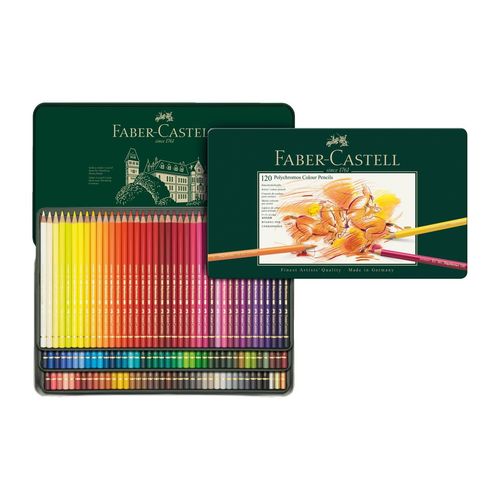 Image of Faber Castell Polychromos Artists Colour Pencil Tin of 120