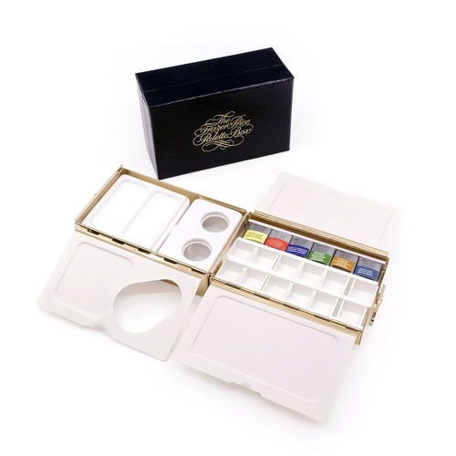Image of Frazer Price Brass Watercolour Palette Box with 6 W&N Pans