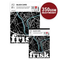 Frisk 350gsm Black Card Pads