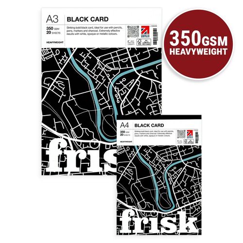Image of Frisk 350gsm Black Card Pads