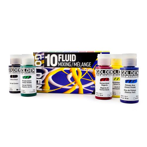 Image of Golden Fluid Acrylic Mixing Set 10 x 30ml