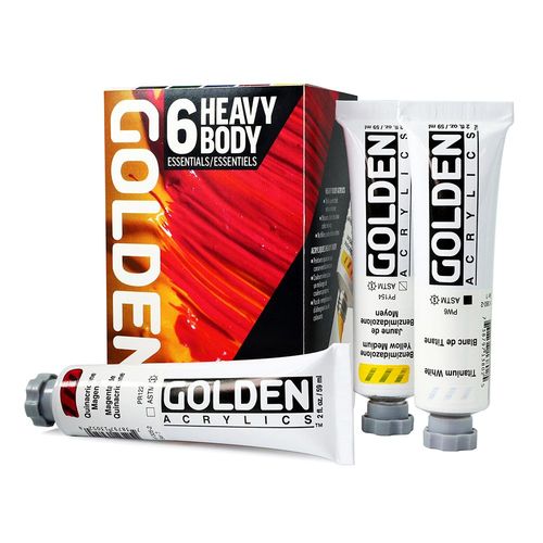 Image of Golden Heavy Body Acrylics Essential Colours Set