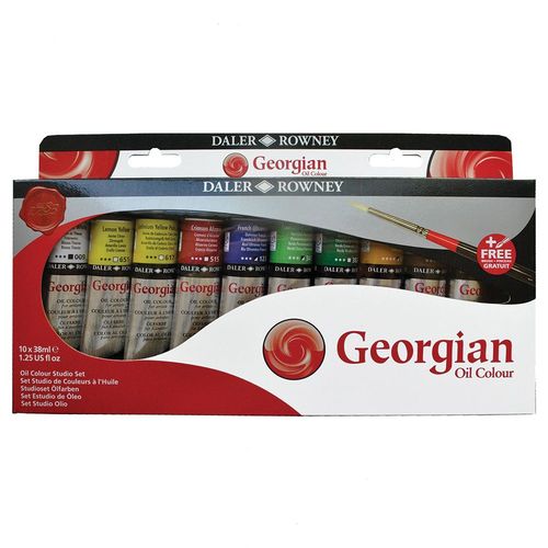 Image of Daler Rowney Georgian Oil Colour Studio Set 10 x 38ml