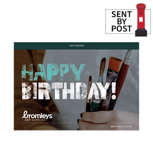 Image of Bromleys Art Supplies Gift Voucher Happy Birthday Design