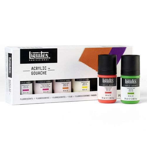 Image of Liquitex Professional Acrylic Gouache Fluorescents Set 6x 59ml