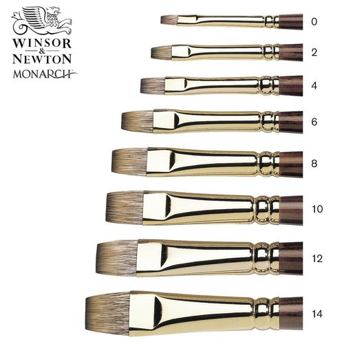 Image of Winsor & Newton Monarch Short Flat (Bright) Brush