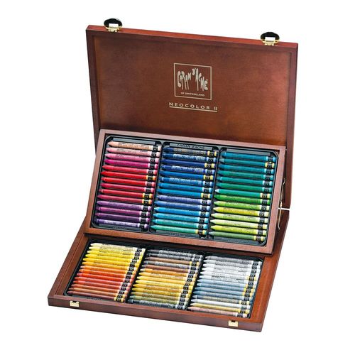 Image of Caran d'Ache Neocolor II Wooden Box Set 84 Assorted Colours