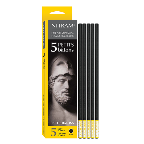 Image of Nitram Petits Batons Round Charcoal Sticks 5 x 6mm